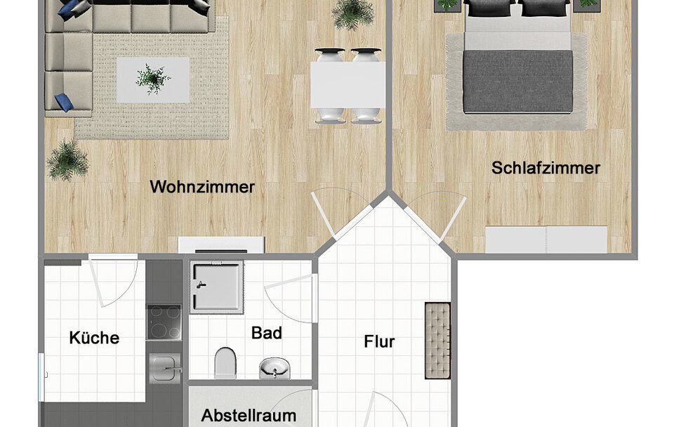 Grundriss (nicht maßstabsgetreu)