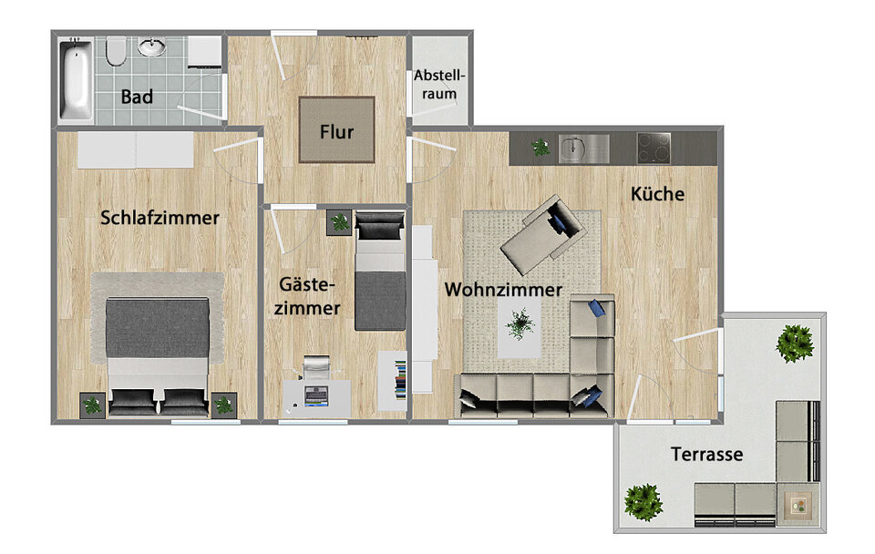 Grundriss (nicht maßstabsgetreu)