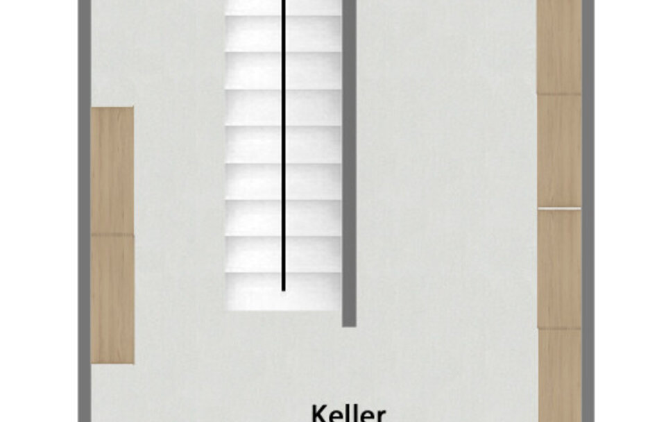 Grundriss Kellergeschoss (nicht maßstabsgetreu)